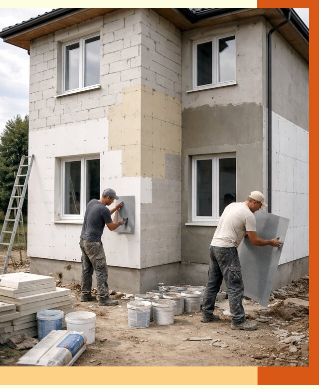 Утепление дома из газобетона в Прокопьевске от 4342 руб./м² — заказать у ТепломастерПрк
